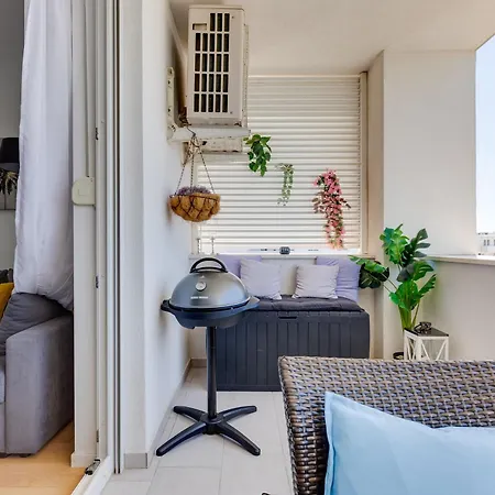 Stella Maris 2bdr, Balcony, Sea View, Garage, Bbq 公寓 扎达尔